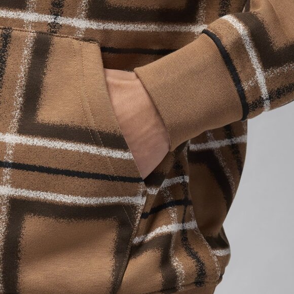 Air Jordan Essentials Fleece Pullover Hoodie Brown Sail FV7458-223 LARGE NWT - Picture 3 of 5